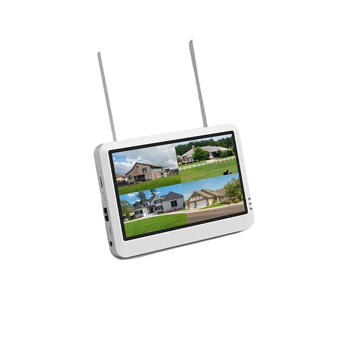 Sistem de supraveghere Wireless, 4 camere, HDMI, Infrarosu, Vizualizare pe Telefon, Jortan