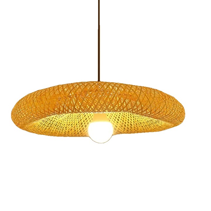 Pendul din bambus, tip 60cm, design ecologic, fara sursa de iluminat