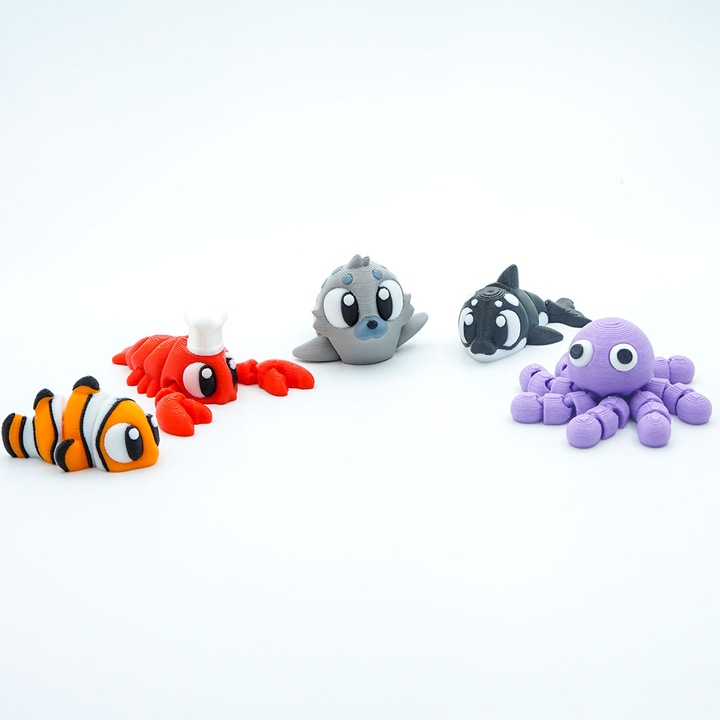 Комплект от 5 мини фигурки, подвижни, 3D, Flexi Minizz, Вариант 4