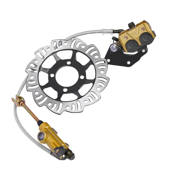 Kit frana hidraulica spate, Auriu/Argintiu
