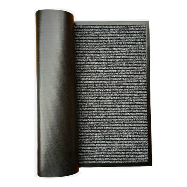 Covoras intrare, OPTIM DEKO, absorbant, antiderapant, gri, 150x90cm