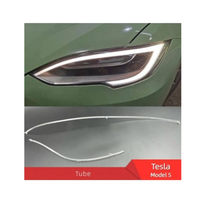 Set fibra reparatie lumini de zi DRL far stanga pentru Tesla Model S 2017-2023