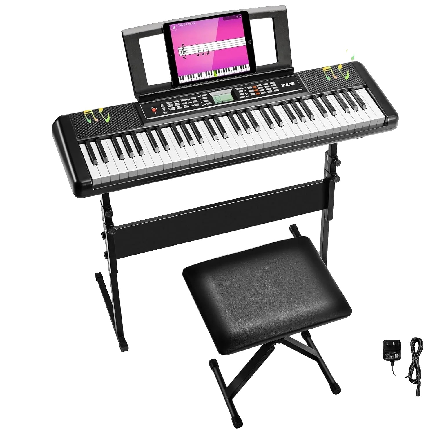 Pian digital, 61 clape, actiune semi-greutata, dimensiuni 59x17x39