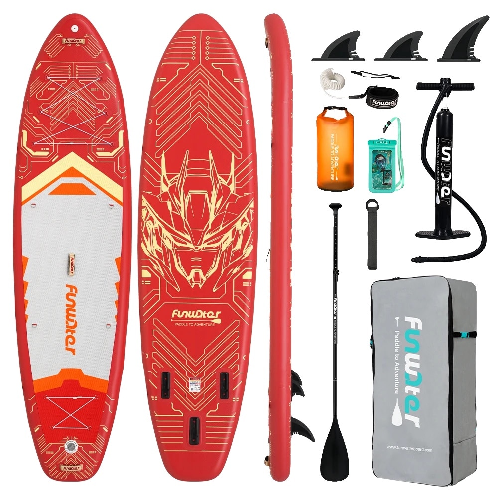 Placa de SUP 90KG, XQMAX, 245x57x10cm, portocalie, include pompa