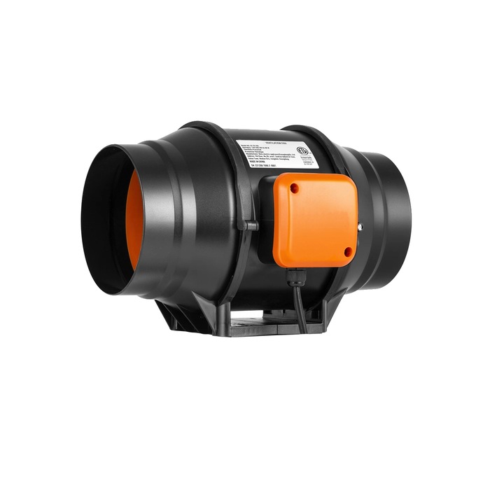 Ventilator de duct, 6 inch, control variabil al vitezei, functionare silentioasa, 10x6x4 inch