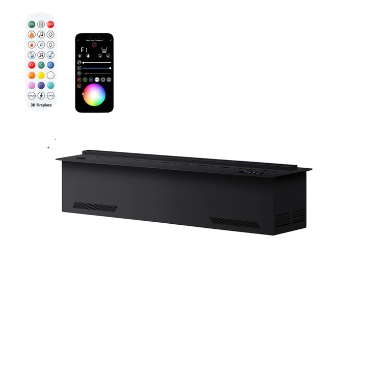 Овлажнител за въздух с камина, 500 мм, цветни пламъци APP, екологичен дизайн, вътрешна употреба