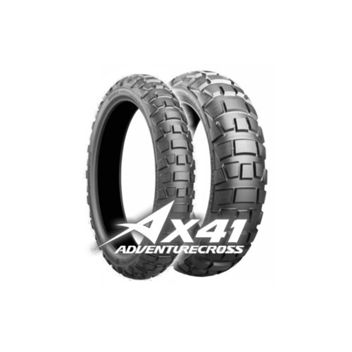 Комплект от 2 мото гуми, BRIDGESTONE Opona, 3.00-21, Battlax Adventurecross AX41 51P TT Производство 19/2024, черен