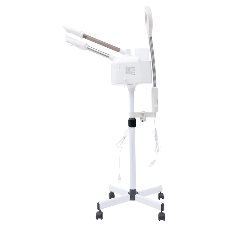 Aparat de aburi pentru fata, tehnologie de incalzire PTC, moduri de abur duale, alb, capacitate rezervor 1000ml