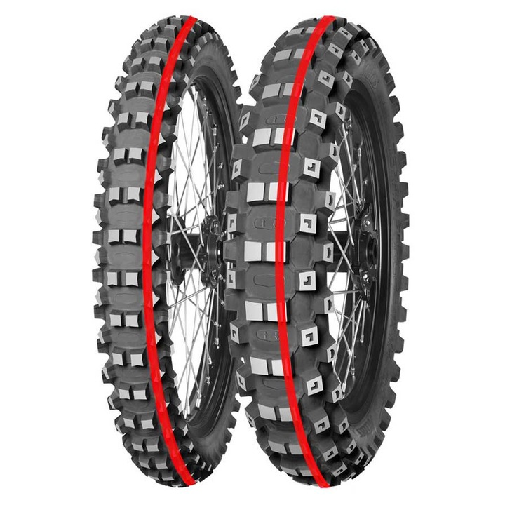 Anvelopa moto MITAS Opona 90/100-12 Terra Force-MX MH Pitcross Medium Hard 46M NHS TT, rosu, DOT 2025