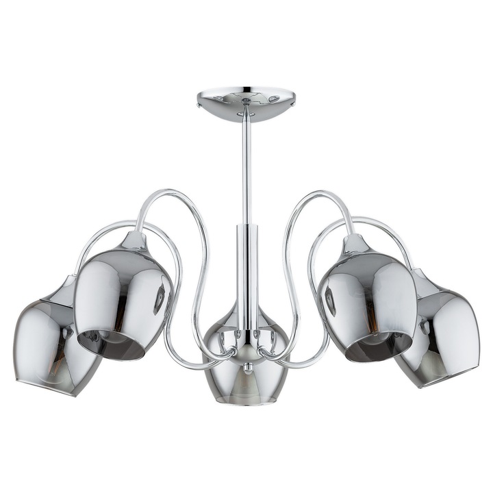 Полилей Julietta, 5-точков, хром, графит, 62x62x40см