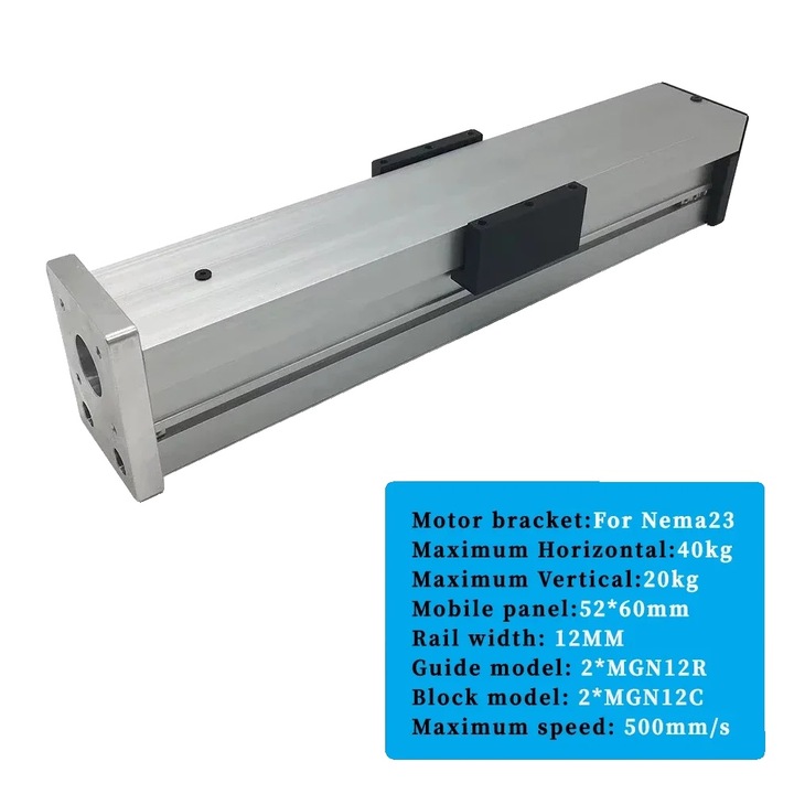 Csúszóasztal, 300mm elmozdulás, alumínium kivitel, nagy teherbírás, vezérlési pontosság