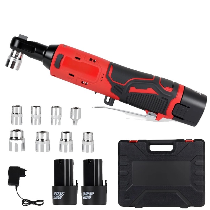 Cheie cu acumulator electric, 40 ft-lbs cu 2 acumulatori, LED, 3 lbs