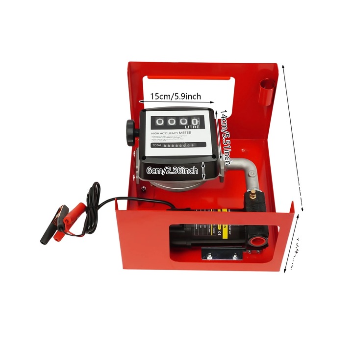 Pompa submersibila electrica, 45L/min, constructie durabila, rosie