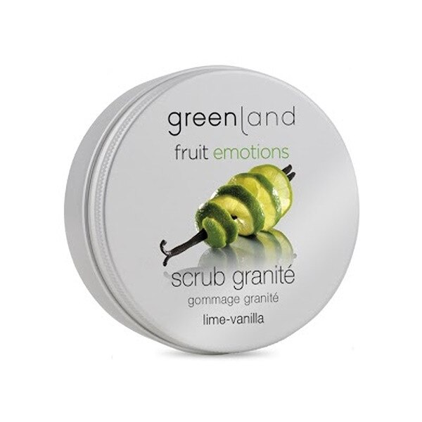 Exfoliant de corp, Greenland, granita, cu lamaie verde si vanilie, 200 ml