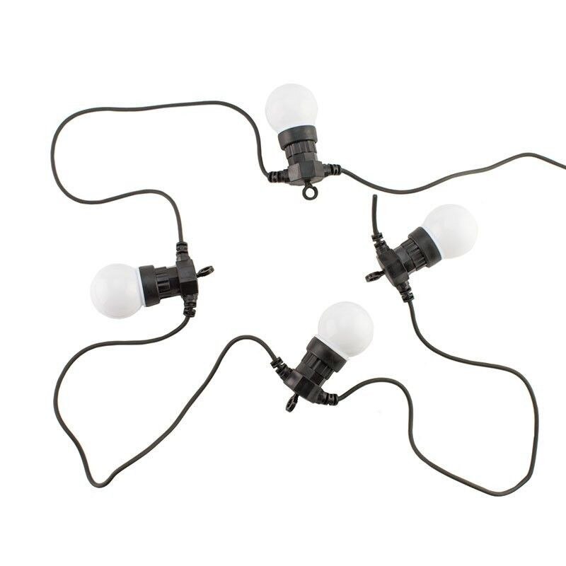 Ghirlanda multicolora cu LED-uri pentru exterior cu 30 globuri si lungime de 14.5 m