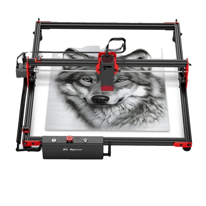 Masina de gravat laser Algolaser, 5W, 400x850mm, conectivitate Wifi, viteza de gravare 0-12000MM/Min