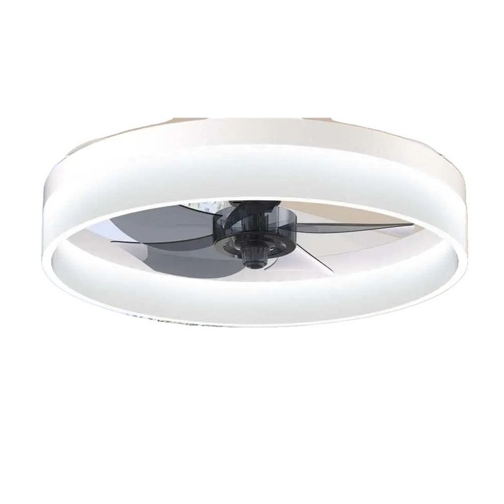 Ventilator de tavan, LED, telecomanda, alb, 50cm, 6 viteze