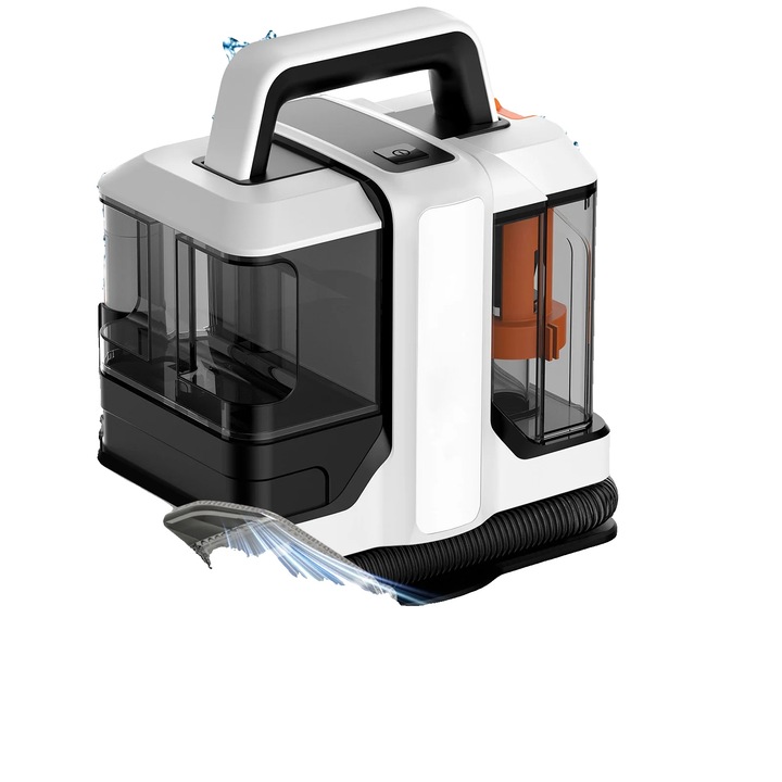 Aspirator portabil pentru covoare, 750W, 15Kpa, design compact, capacitate rezervor apa curata 1080ml, capacitate rezervor apa murdara 800ml