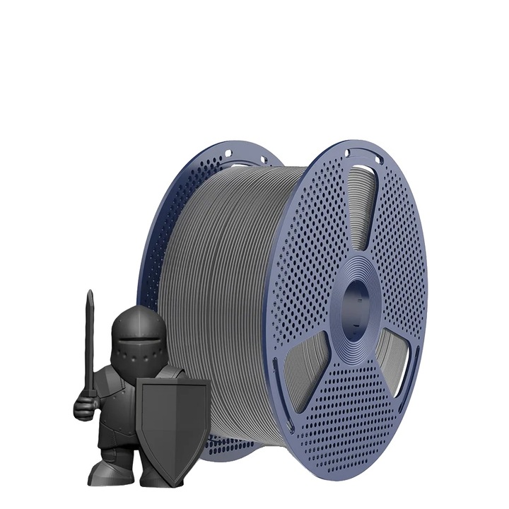 Filament 3D PETG Gri 5KG, compatibil cu majoritatea imprimantelor FDM, rezistent, usor de utilizat