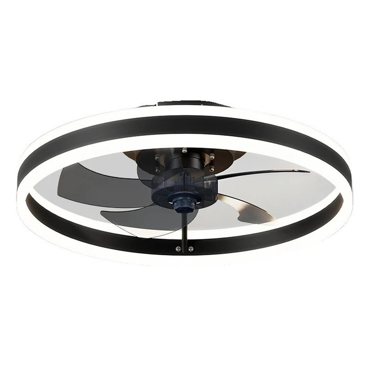 Ventilator de tavan, 6 viteze ajustabile, negru, ABS