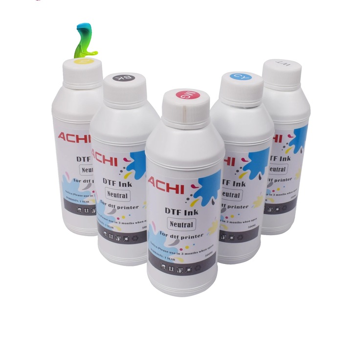 DTF festék nyomtatókhoz, 500ML, nagy színintenzitás, puha felület, többszínű