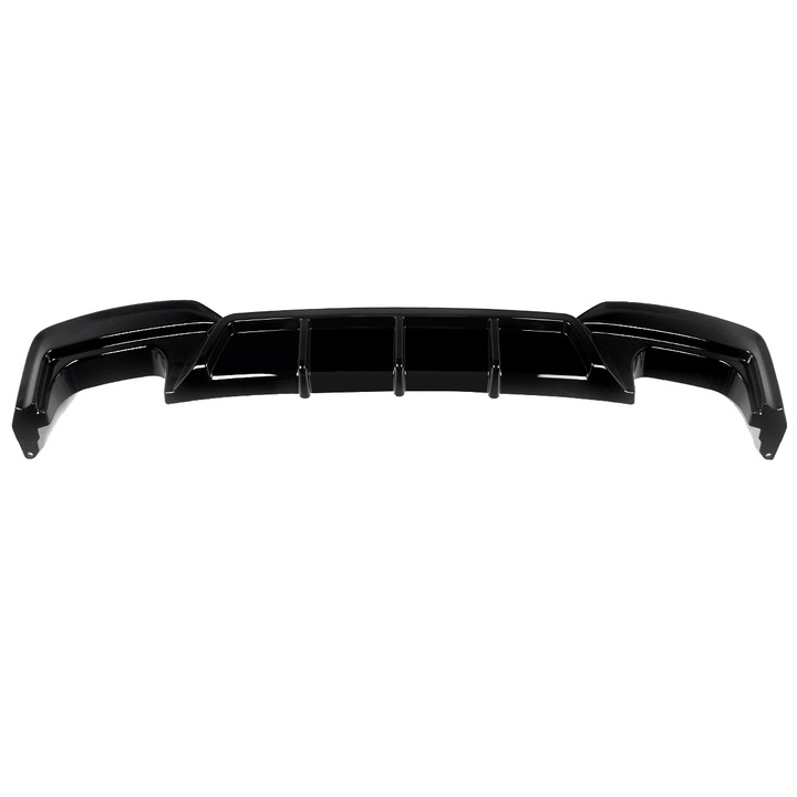 Difuzor spate pentru bara de protectie, BMW 6 Series, montare usoara, negru lucios