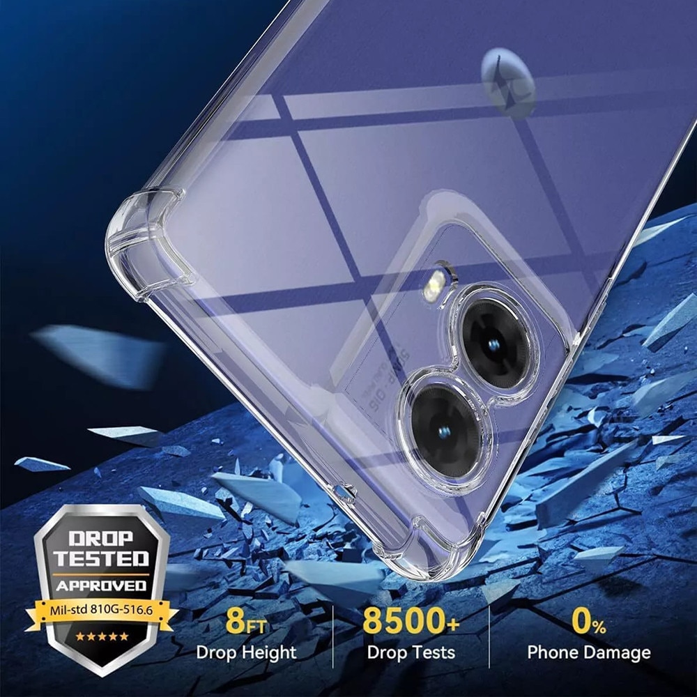 Husa antisoc pentru Motorola Moto G85, Accesorio Shockproof Silicone, Transparent