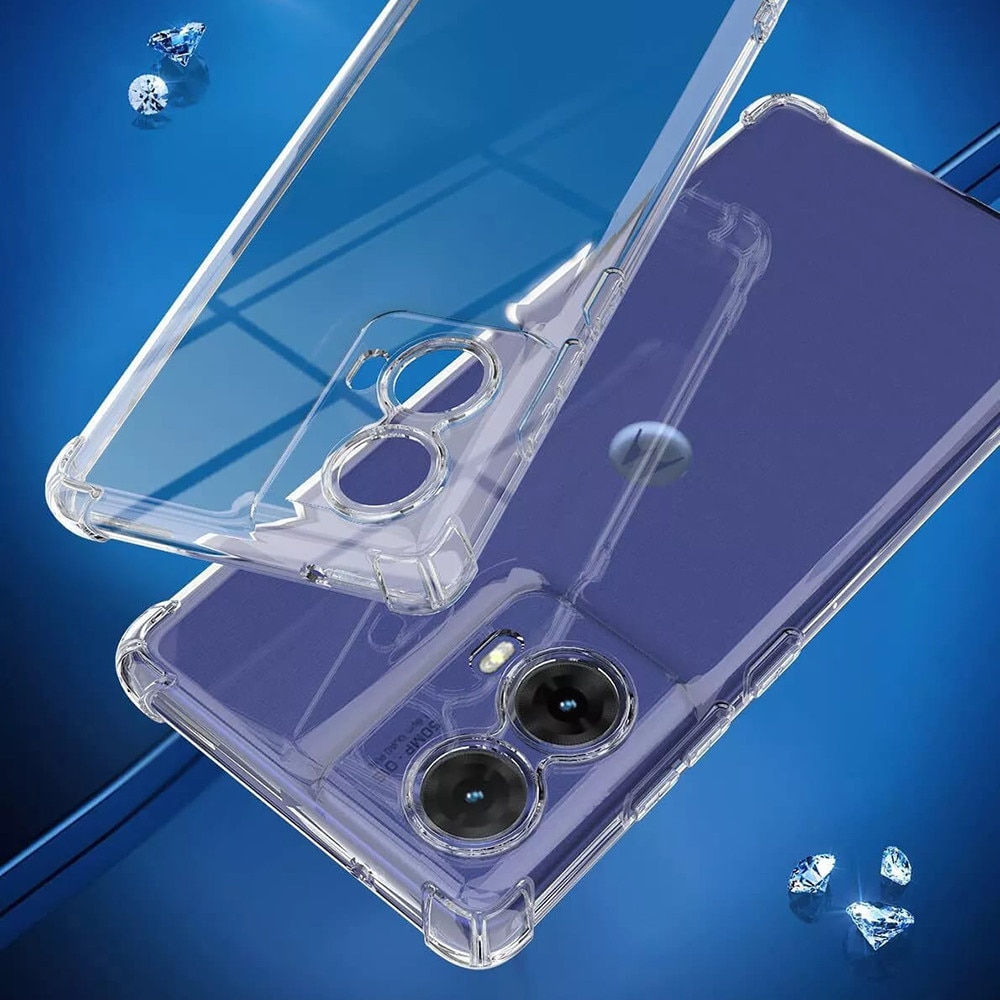 Husa antisoc pentru Motorola Moto G85, Accesorio Shockproof Silicone, Transparent