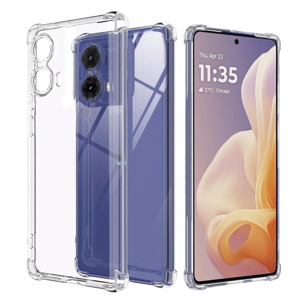 Husa antisoc pentru Motorola Moto G85, Accesorio Shockproof Silicone, Transparent