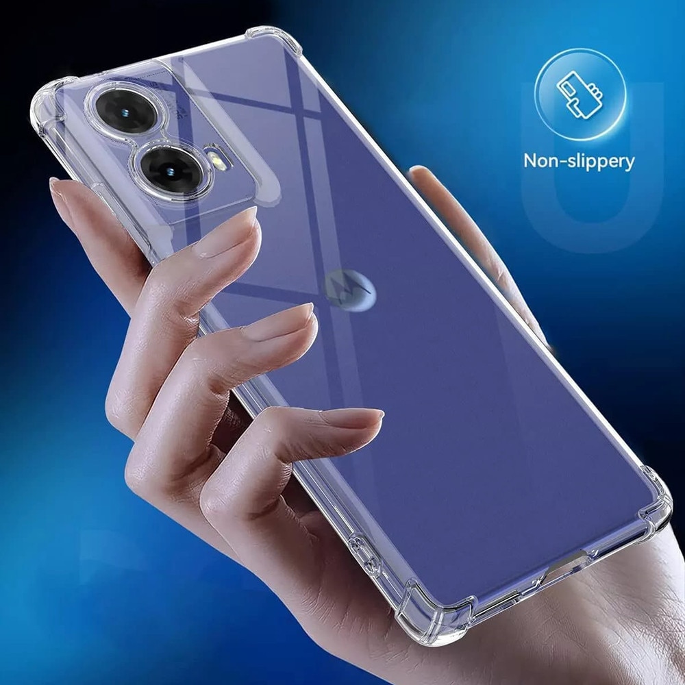 Husa antisoc pentru Motorola Moto G85, Accesorio Shockproof Silicone, Transparent