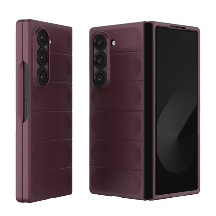 Husa Protectie Compatibila cu Samsung Galaxy Z Fold6, Tim, Bordeaux