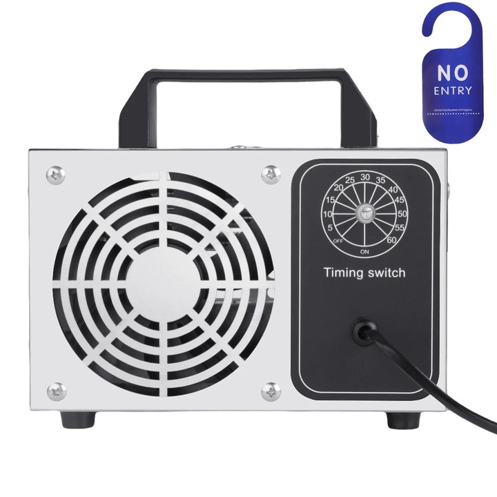 Generator de ozon, eliminare mirosuri, temporizator automat, argintiu, 120W, 220V