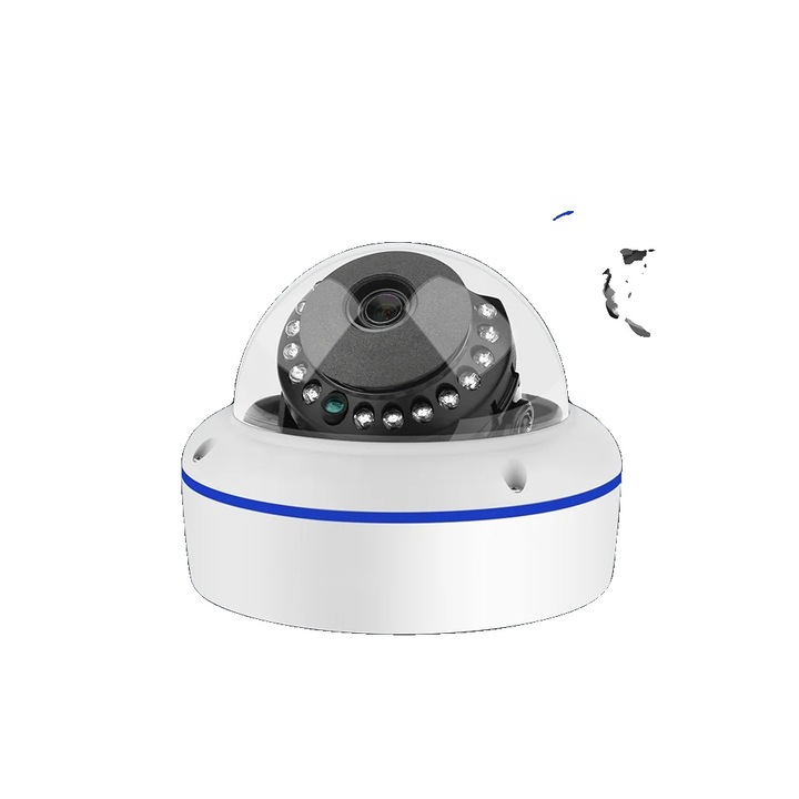 Camera de supraveghere, 4MP/5MP, design vandalproof, vedere nocturna pana la 20m, suport POE, dimensiuni compacte