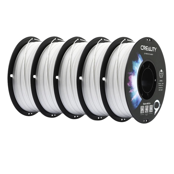 Filament 3D környezetbarát PETG, 1.75mm, fehér, 1kg