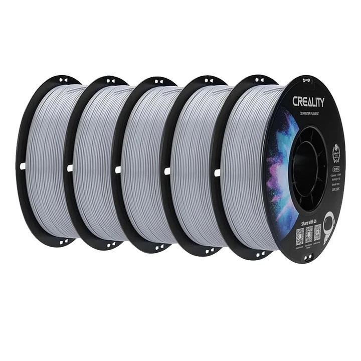 Filament 3D környezetbarát PETG, 1.75mm, 1kg, szürke