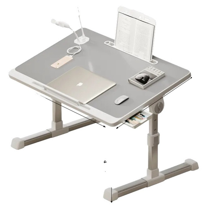 Masuta pentru laptop, design ergonomic, inaltime ajustabila, gri plus, pliabila