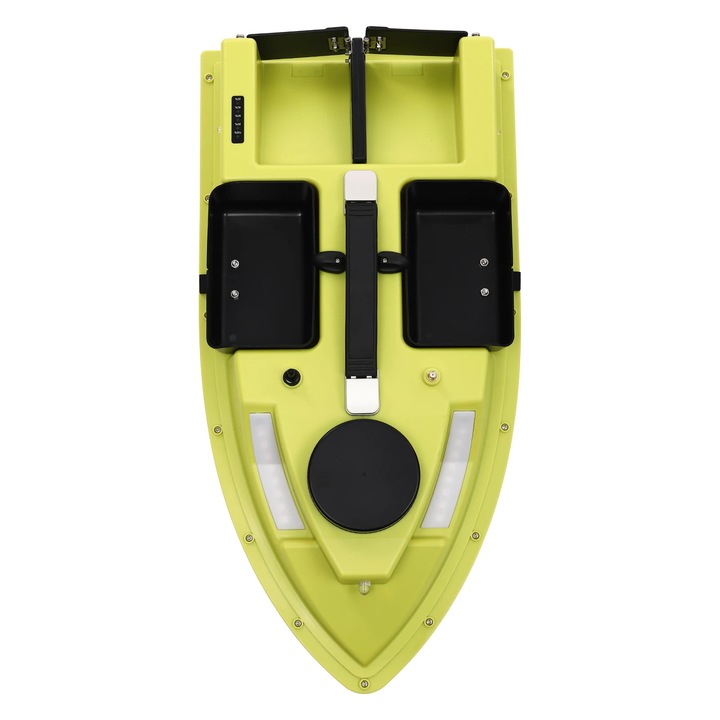 Лодка за захранване Bait Boat, лодка за захранване с GPS, 99 точки на маршрут, автоматично връщане, 4 отделения за стръв, батерия 5200 mAh, LED светлина, с дистанционно управление, зелена