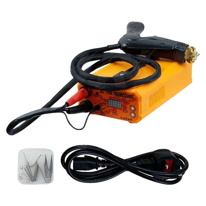 Recanelator de cauciuc, 1000W, portabil, galben, dimensiuni compacte