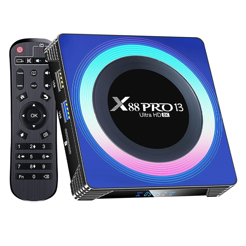 TV Box X88 PRO 13, 8K Ultra HD, 4GB RAM, 64GB stocare, Android 13