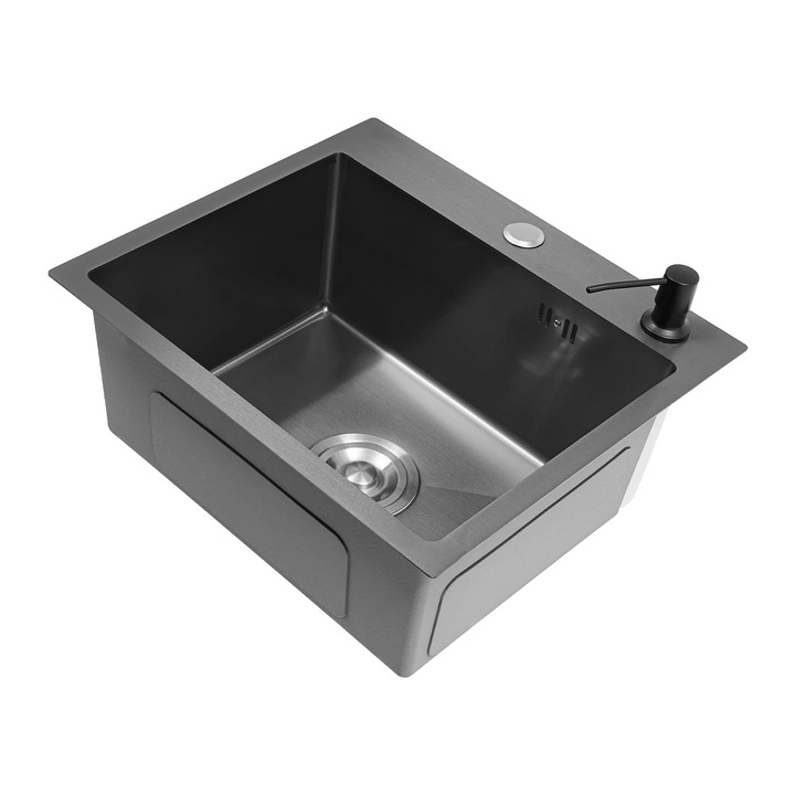 Chiuveta bucatarie, inox, neagra, 45x40x20cm