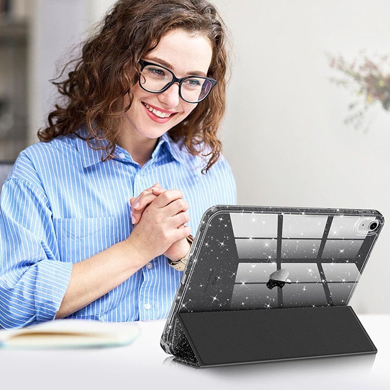 Husa Compatibila cu iPad 11-inch (A16) 2025 & 10-inch 2022 – Cu Suport Creion & Suport Pliabil – TPU Ultra-Subtire, violet