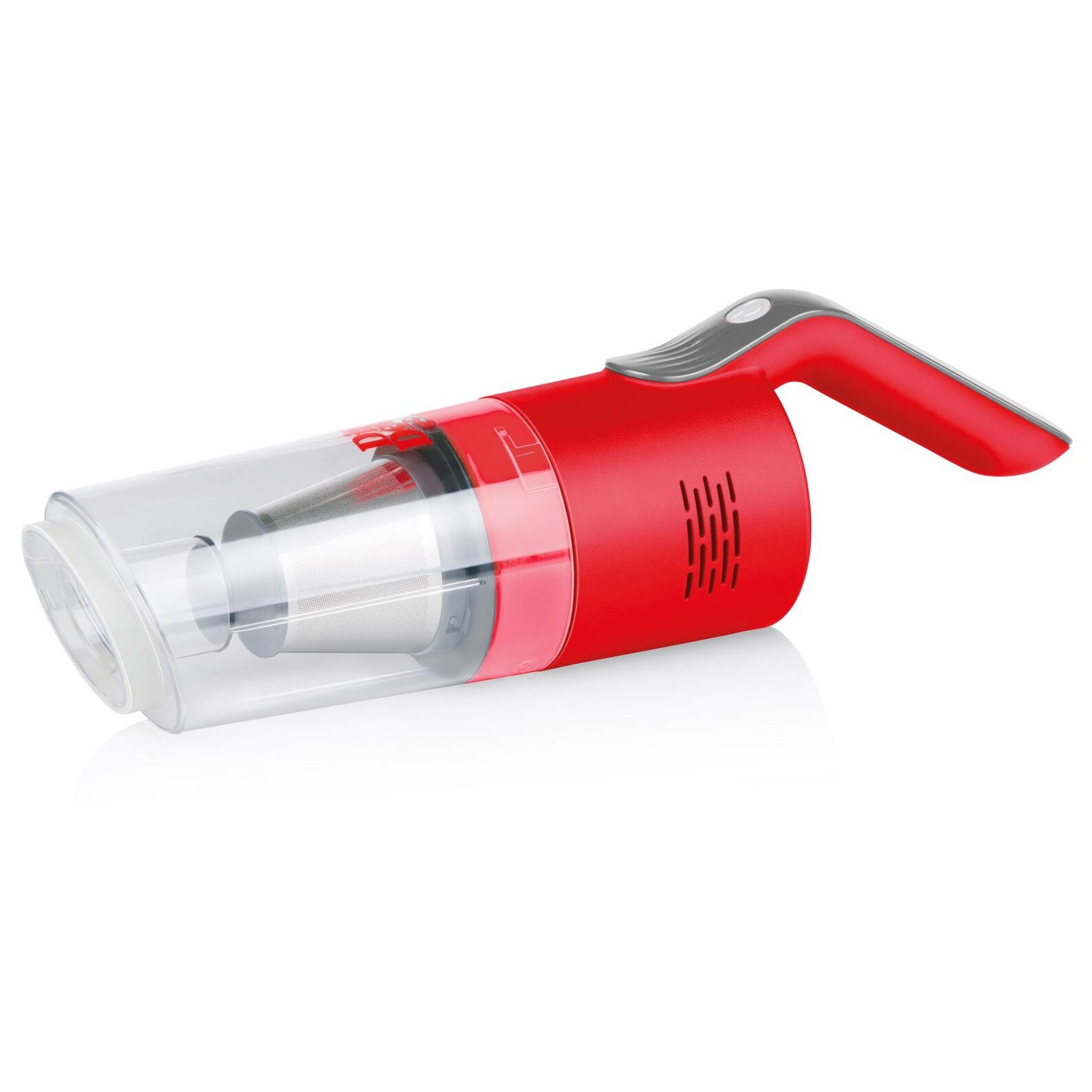 Aspirator de mana, Dirt Devil DD5004, fara sac, portabil, reincarcabil, recipient praf 0.27L, Rosu