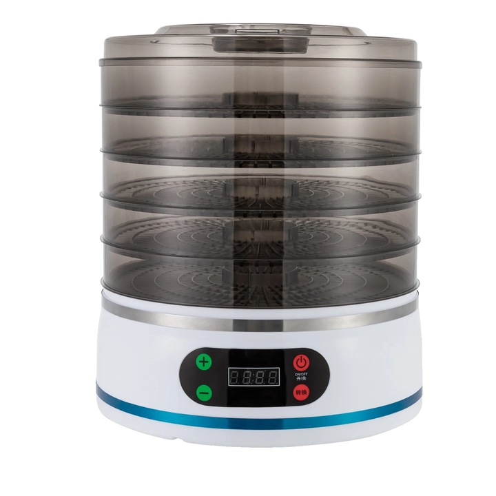 Deshidrator de alimente, 5 compartimente, 350W, alb, 28x32cm