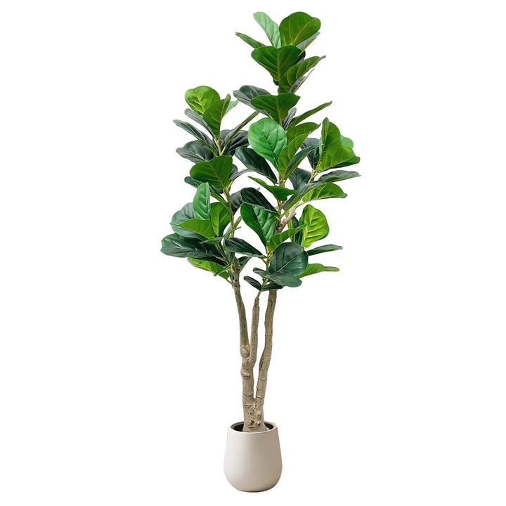 Copac artificial Fiddle Leaf, design realist, verde, 150cm