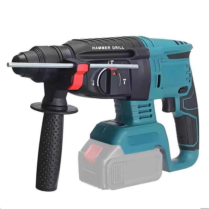 Ciocan rotopercutor electric, Bormasina cu percutie fara fir 26 mm, Motor fara perii, Reincarcabila, Pentru bricolaj acasa, Fara acumulator