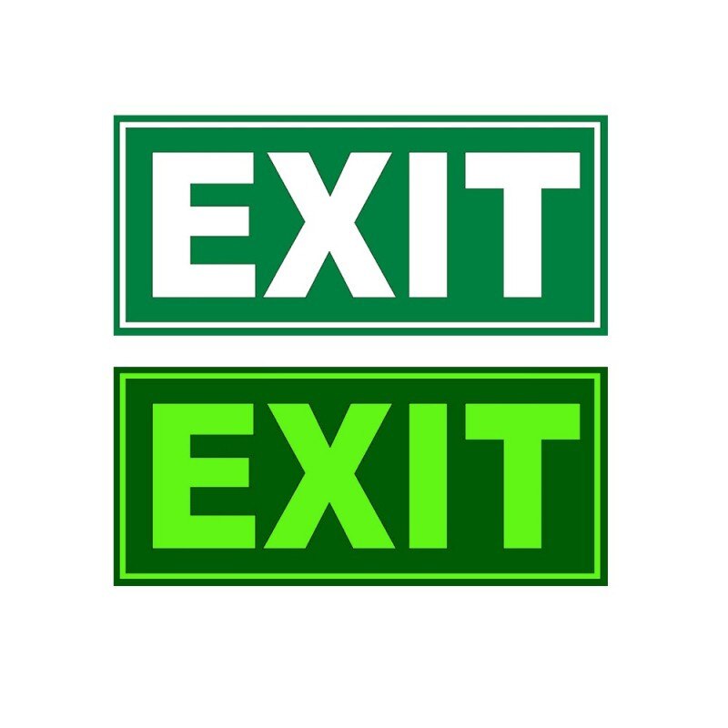 Semn de siguranta fosforescent EXIT, 30 x 10 cm, ProCart