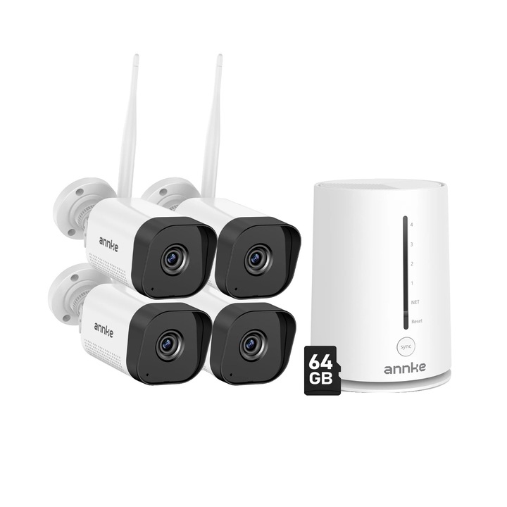 Set 4 Camere de supraveghere, 5MP, viziune nocturna, 64G