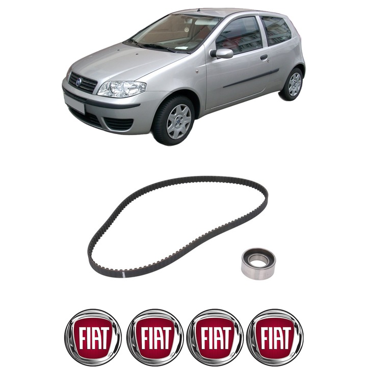 Set kit distributie FIAT PUNTO Hatchback Van (188_) 1.2 Natural Power (188CXA1A) din 2003-2010 KW 44 CP 60 CMC 1242, Auto, INA, 4 Stickere auto cu FIAT