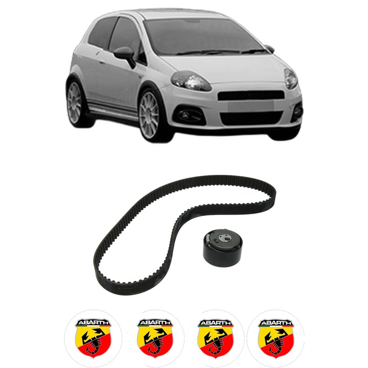 Set kit distributie ABARTH PUNTO 1.4 SUPERSPORT (199.AXX1B) din 2012 KW 132 CP 180 CMC 1368, Auto, INA, 4 Stickere auto cu ABARTH