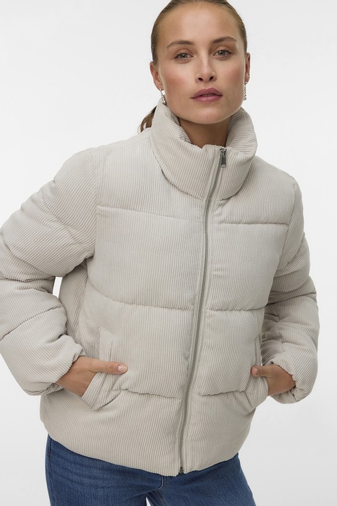 Vero Moda, Geaca cu vatelina din reiat, Alb murdar